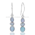 Latest Deign Wholesale Jewelry Doublet Opal Gemstone 925 Sterling Sliver Dangle Earring